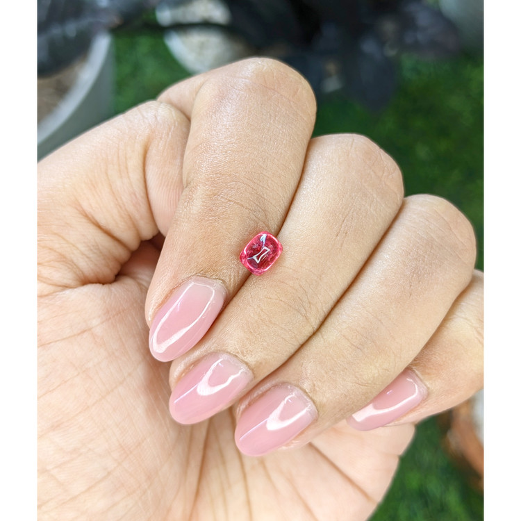 1.04 Ct. Reddish Pink Cabochon Spinel from Tanzania