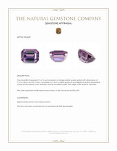 1.67 Ct. Pinkish Purple Spinel from Tanzania Appraisal