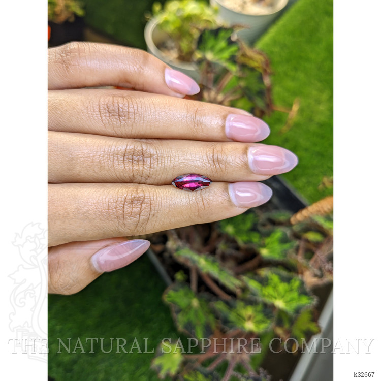 2.06 Ct. Pinkish Purple Rhodolite Garnet from Ceylon (Sri Lanka)