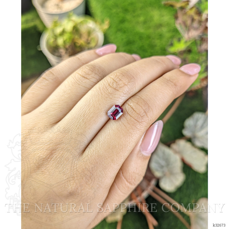 1.62 Ct. Purplish Pink Rhodolite Garnet from Ceylon (Sri Lanka)