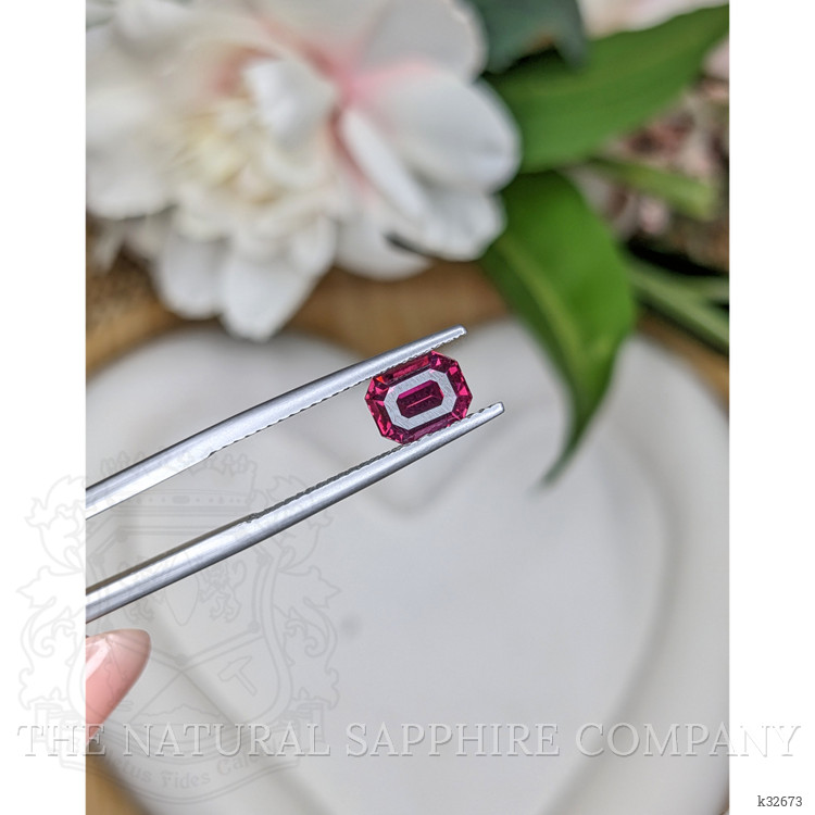 1.62 Ct. Purplish Pink Rhodolite Garnet from Ceylon (Sri Lanka)