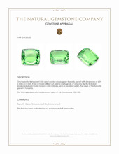 1.05 Ct. Tsavorite Garnet from Tanzania Appraisal