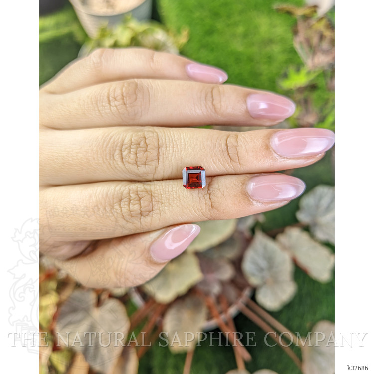 1.69 Ct. Red Rhodolite Garnet from Ceylon (Sri Lanka)