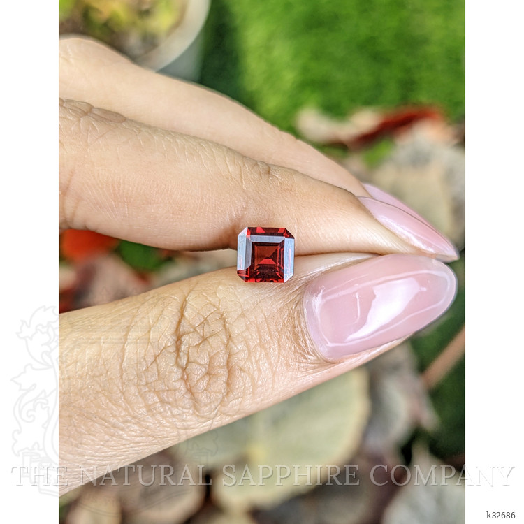 1.69 Ct. Red Rhodolite Garnet from Ceylon (Sri Lanka)