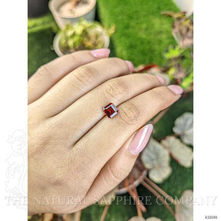 1.69 Ct. Red Rhodolite Garnet from Ceylon (Sri Lanka)