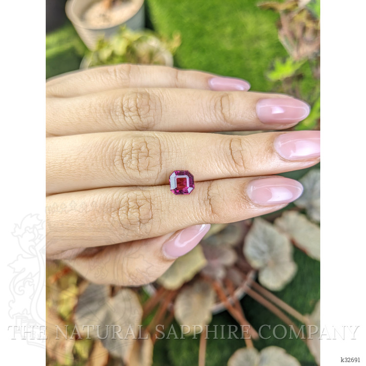 1.86 Ct. Pinkish Purple Rhodolite Garnet from Ceylon (Sri Lanka)