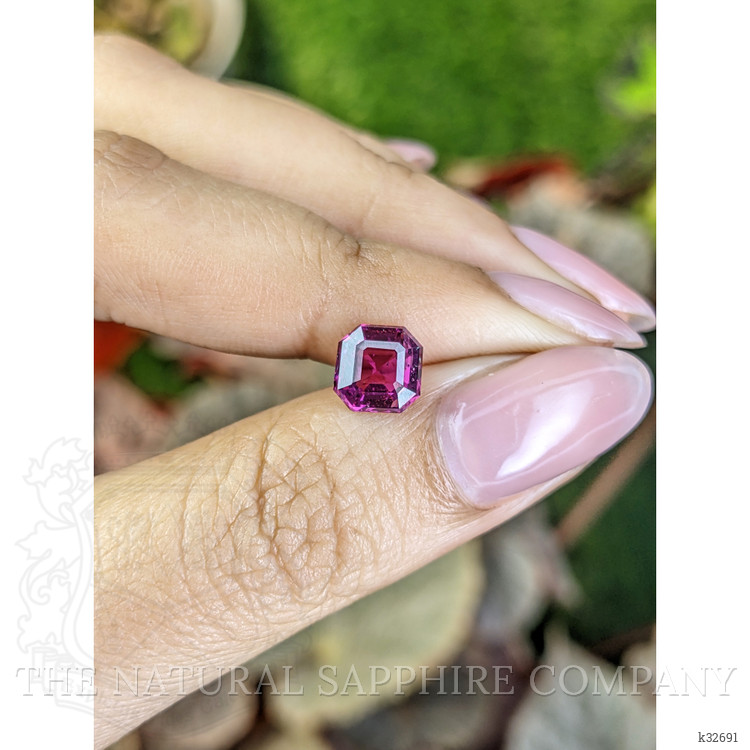 1.86 Ct. Pinkish Purple Rhodolite Garnet from Ceylon (Sri Lanka)