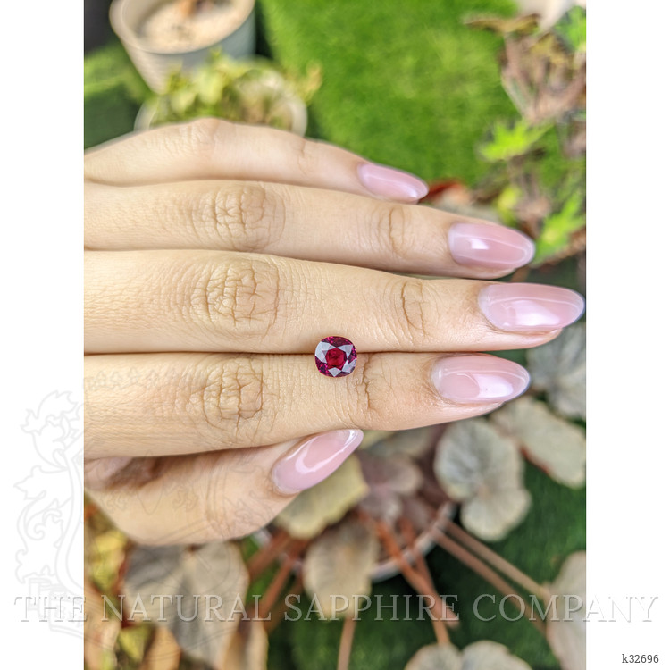 1.53 Ct. Purplish Red Rhodolite Garnet from Ceylon (Sri Lanka)