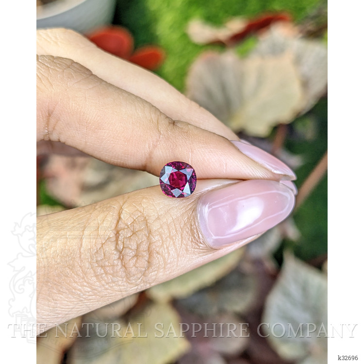 1.53 Ct. Purplish Red Rhodolite Garnet from Ceylon (Sri Lanka)