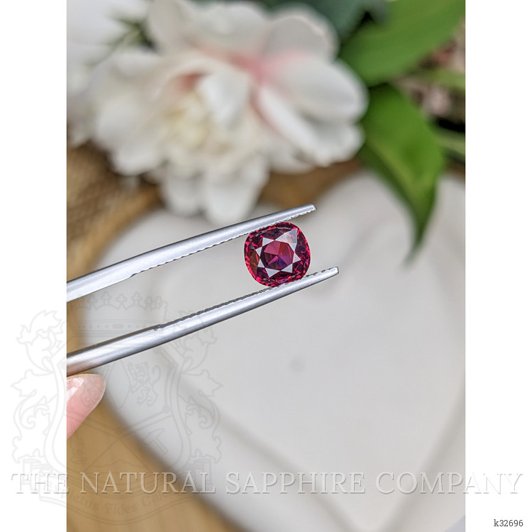 1.53 Ct. Purplish Red Rhodolite Garnet from Ceylon (Sri Lanka)