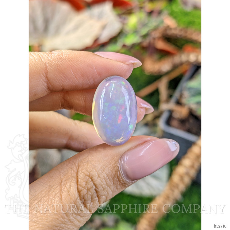 10.72 Ct. Multi Color Cabochon White Opal (Light Opal) from Ethiopia