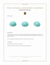 1.27 Ct. Cabochon Turquoise from Persia Appraisal