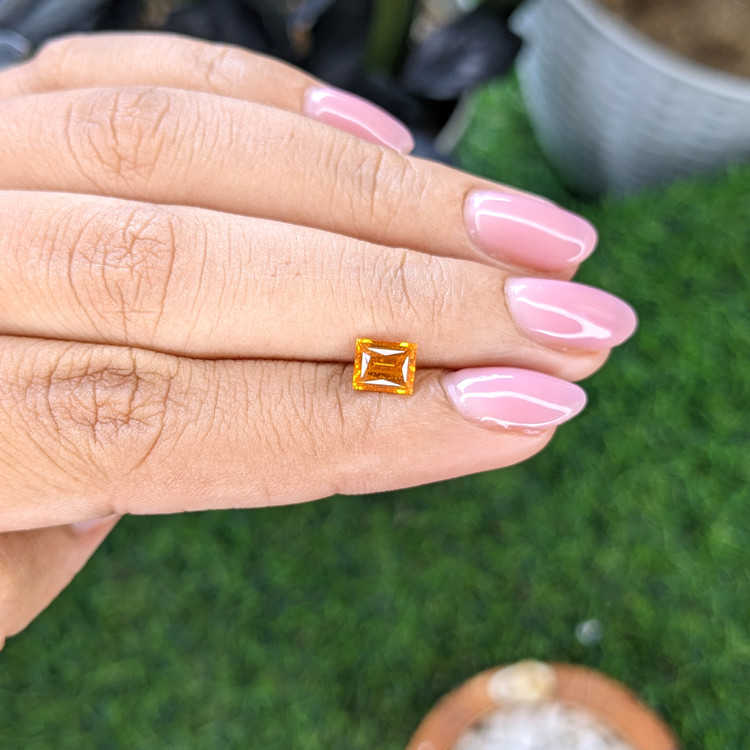 1.07 Ct. Orange Malaya Garnet from Tanzania