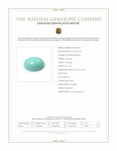 1.28 Ct. Bluish Green Cabochon Turquoise from Persia(Iran) Scan Report