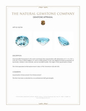 3.30 Ct. Blue Aquamarine from Brazil Appraisal