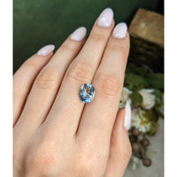 3.30 Ct. Blue Aquamarine from Brazil Life Style