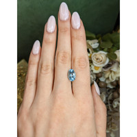 3.39 Ct. Blue Aquamarine from Ceylon (Sri Lanka) Life Style