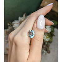 4.27 Ct. Greenish Blue Aquamarine from Brazil Life Style