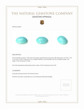 1.38 Ct. Cabochon Turquoise from Persia(Iran) Appraisal