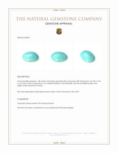 1.38 Ct. Cabochon Turquoise from Persia Appraisal
