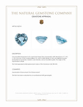 4.55 Ct. Blue Aquamarine from Brazil Appraisal