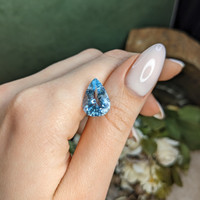 5.92 Ct. Blue Aquamarine from Brazil Life Style