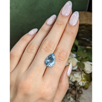 5.92 Ct. Blue Aquamarine from Brazil Life Style