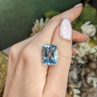 15.61 Ct. Blue Aquamarine from Brazil Life Style