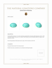 1.01 Ct. Cabochon Turquoise from Persia Appraisal