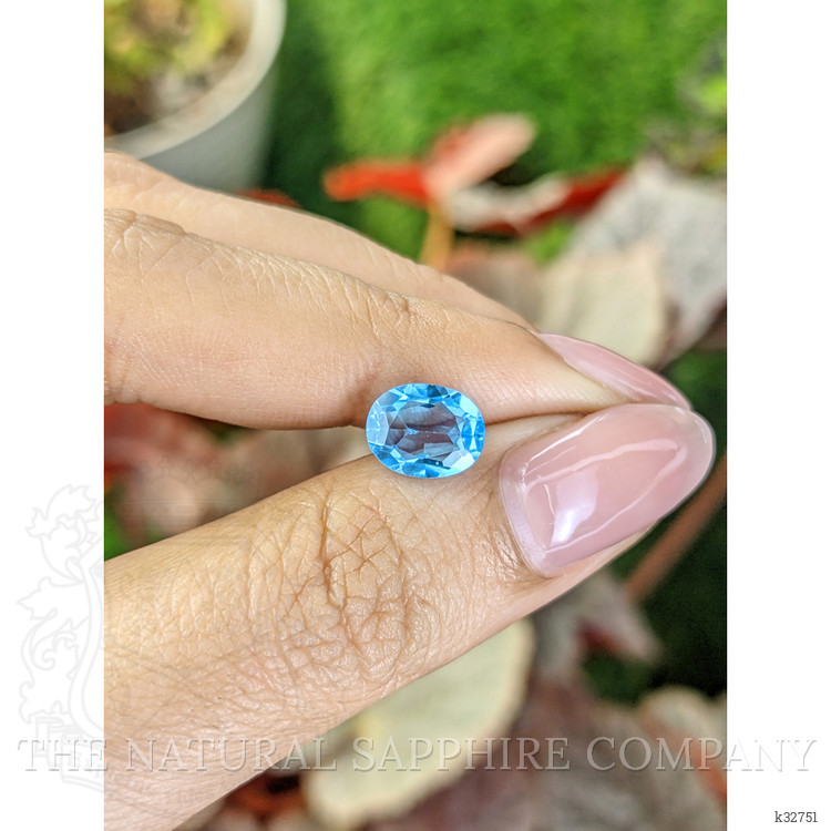 2.70 Ct. Swiss Blue Topaz from Ceylon (Sri Lanka)
