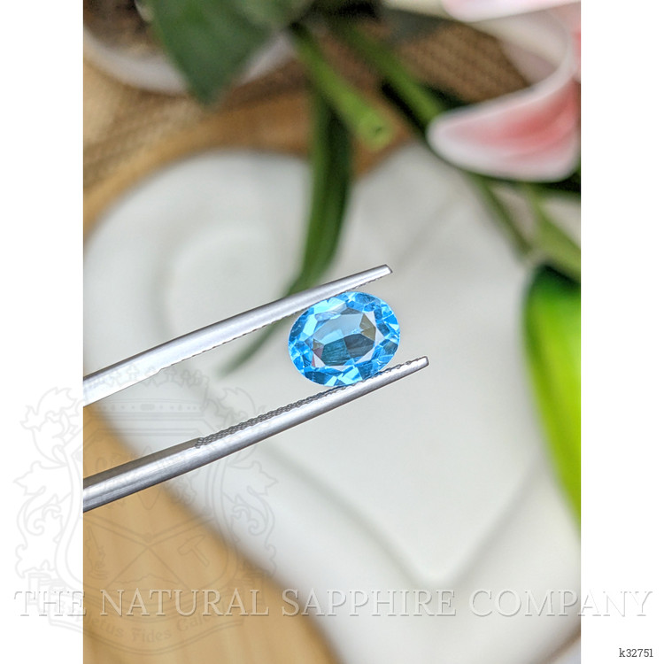 2.70 Ct. Swiss Blue Topaz from Ceylon (Sri Lanka)
