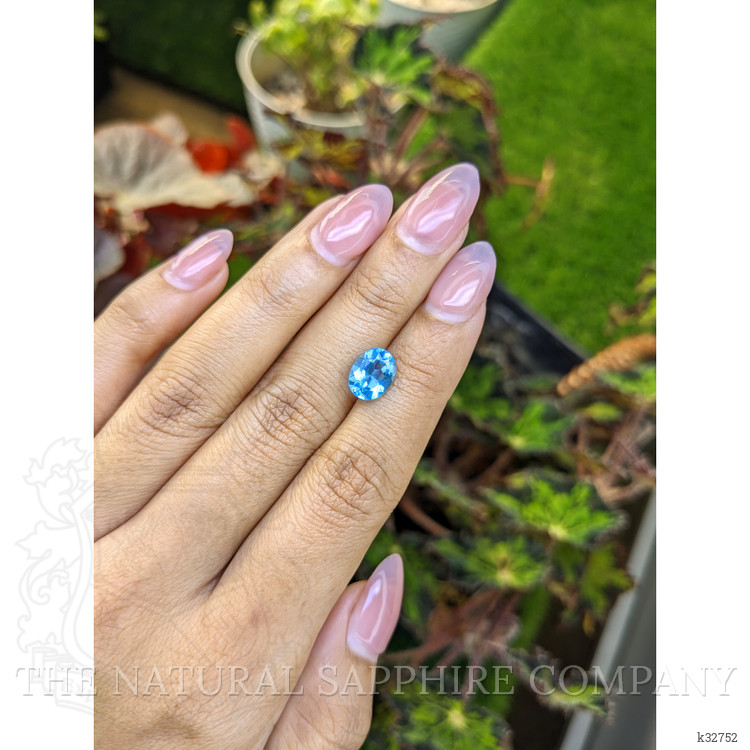 2.59 Ct. Swiss Blue Topaz from Ceylon (Sri Lanka)
