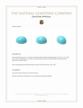 1.37 Ct. Cabochon Turquoise from United States Appraisal