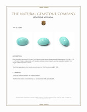 3.10 Ct. Cabochon Turquoise from Persia Appraisal