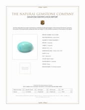 3.10 Ct. Bluish Green Cabochon Turquoise from Persia(Iran) Scan Report