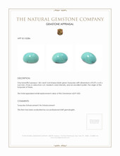 1.86 Ct. Cabochon Turquoise from Persia Appraisal