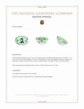 2.35 Ct. Green Tourmaline from Brazil Appraisal