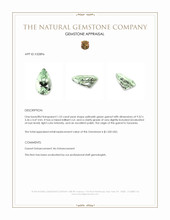 1.53 Ct. Yellowish Green Garnet from Tanzania Appraisal