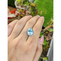 5.95 Ct. Blue Aquamarine from Brazil Life Style