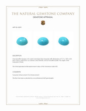 2.22 Ct. Cabochon Turquoise from Persia Appraisal