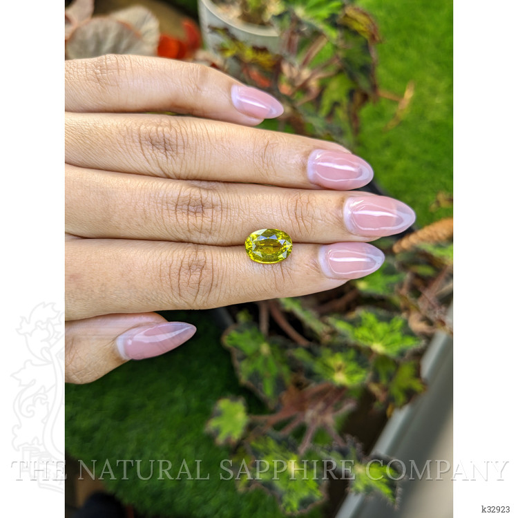 4.25 Ct. Greenish Yellow Chrysoberyl from Ceylon (Sri Lanka)