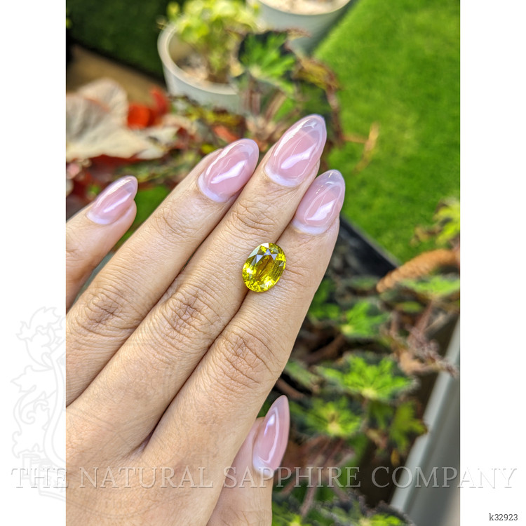 4.25 Ct. Greenish Yellow Chrysoberyl from Ceylon (Sri Lanka)