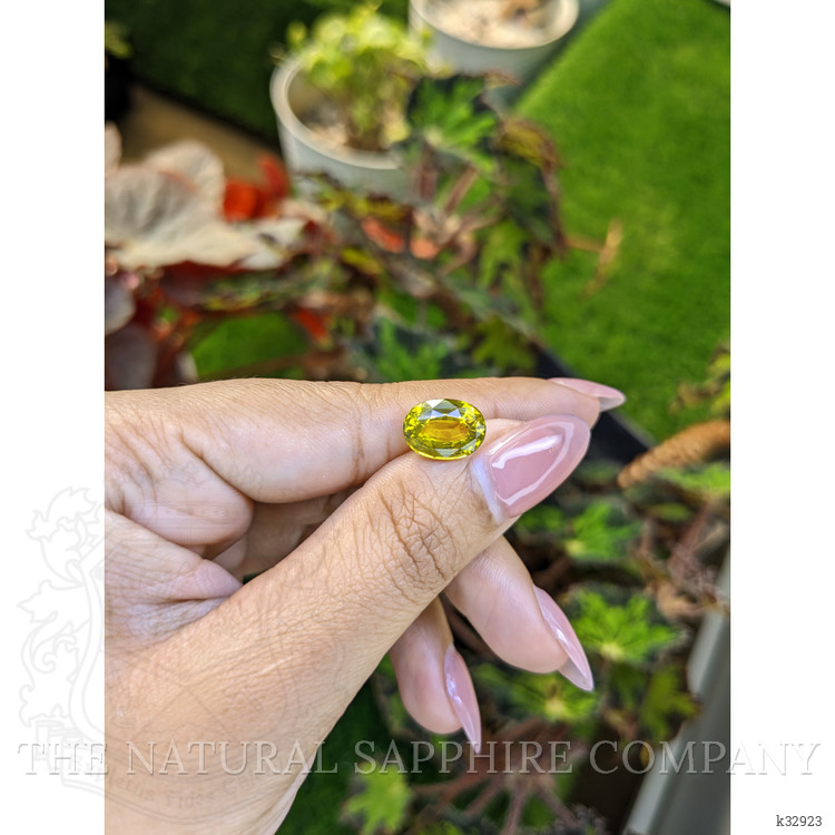 4.25 Ct. Greenish Yellow Chrysoberyl from Ceylon (Sri Lanka)