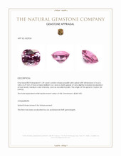1.30 Ct. Purplish Pink Spinel from Ceylon (Sri Lanka) Appraisal