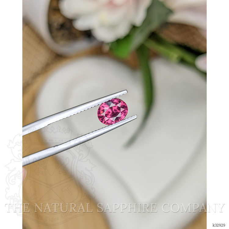 1.25 Ct. Purplish Pink Garnet from Ceylon (Sri Lanka)