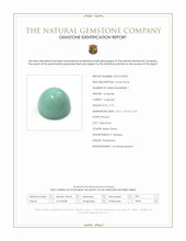 5.13 Ct. Bluish Green Cabochon Turquoise from Persia(Iran) Scan Report