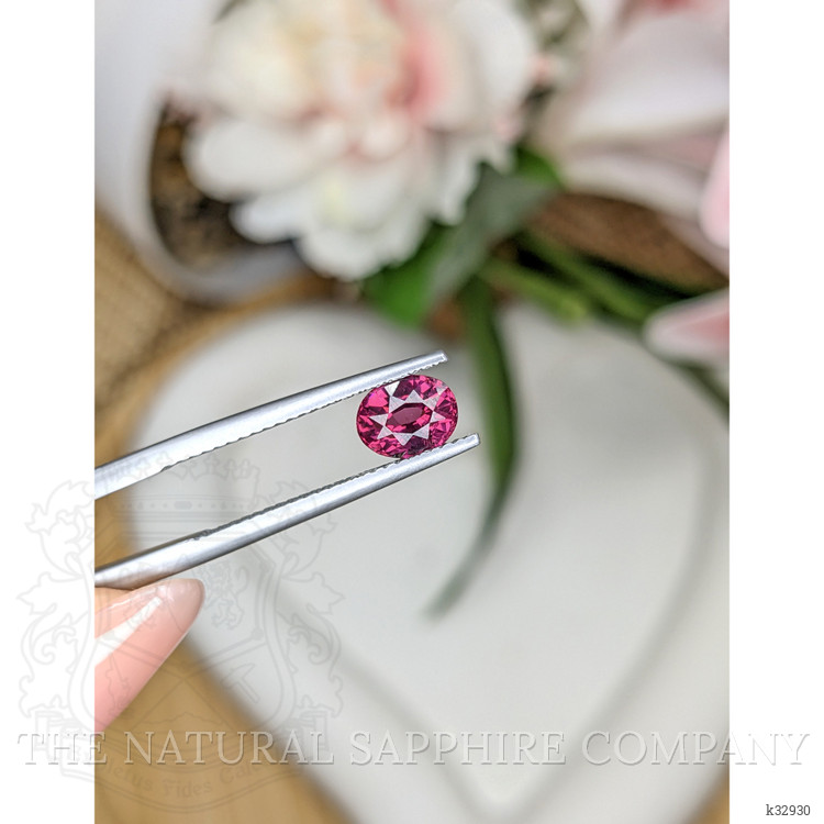 1.23 Ct. Purplish Pink Garnet from Ceylon (Sri Lanka)