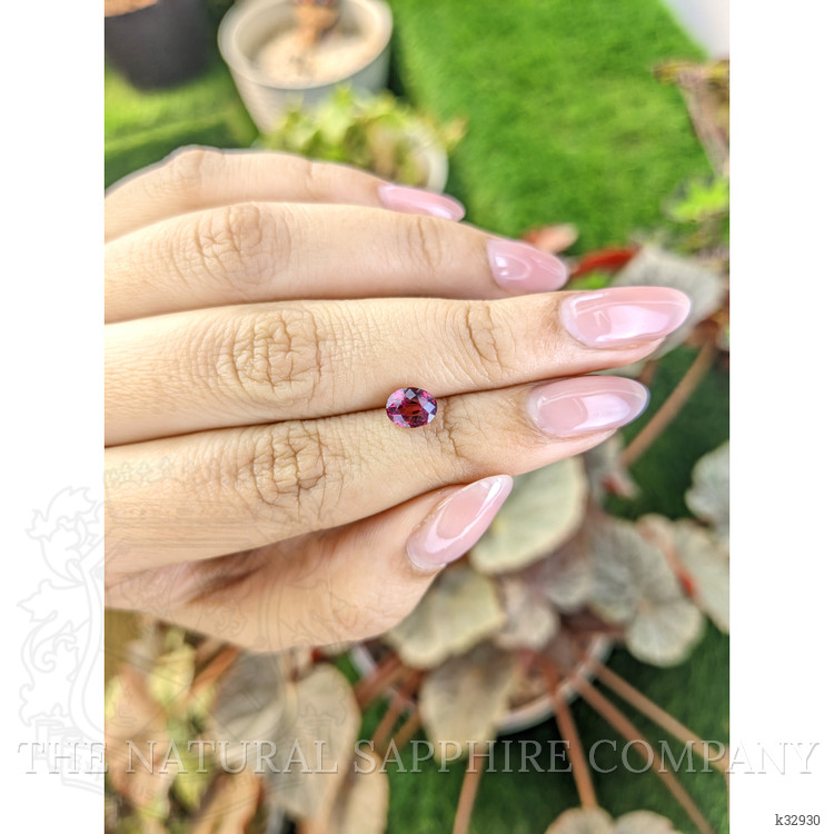 1.23 Ct. Purplish Pink Garnet from Ceylon (Sri Lanka)