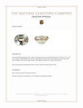 3.86 Ct. Brown Zircon from Ceylon (Sri Lanka) Appraisal