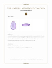 2.10 Ct. Purple Cabochon Spinel from Ceylon (Sri Lanka) Appraisal